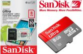 Cartão de Memoria c/ SD Classe 10 8GB SANDISK