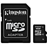 Cartão de memória micro SD 4gb c/adap. SD Kingsto